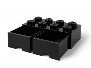 lego 5005718 8 stud black storage brick drawer