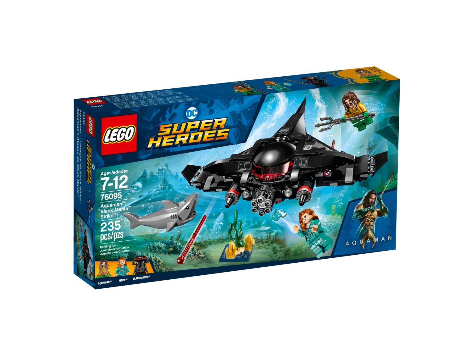 dc super heroes aquaman black manta strike set lego 76095